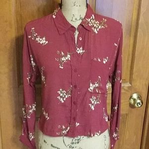 Forever 21 cropped blouse, EUC